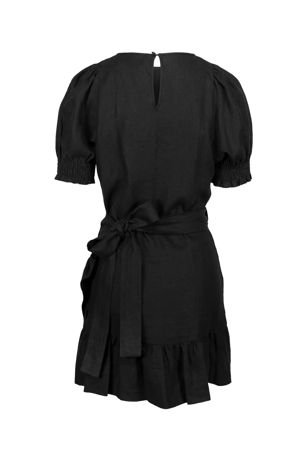 Serena Linen Dress Black