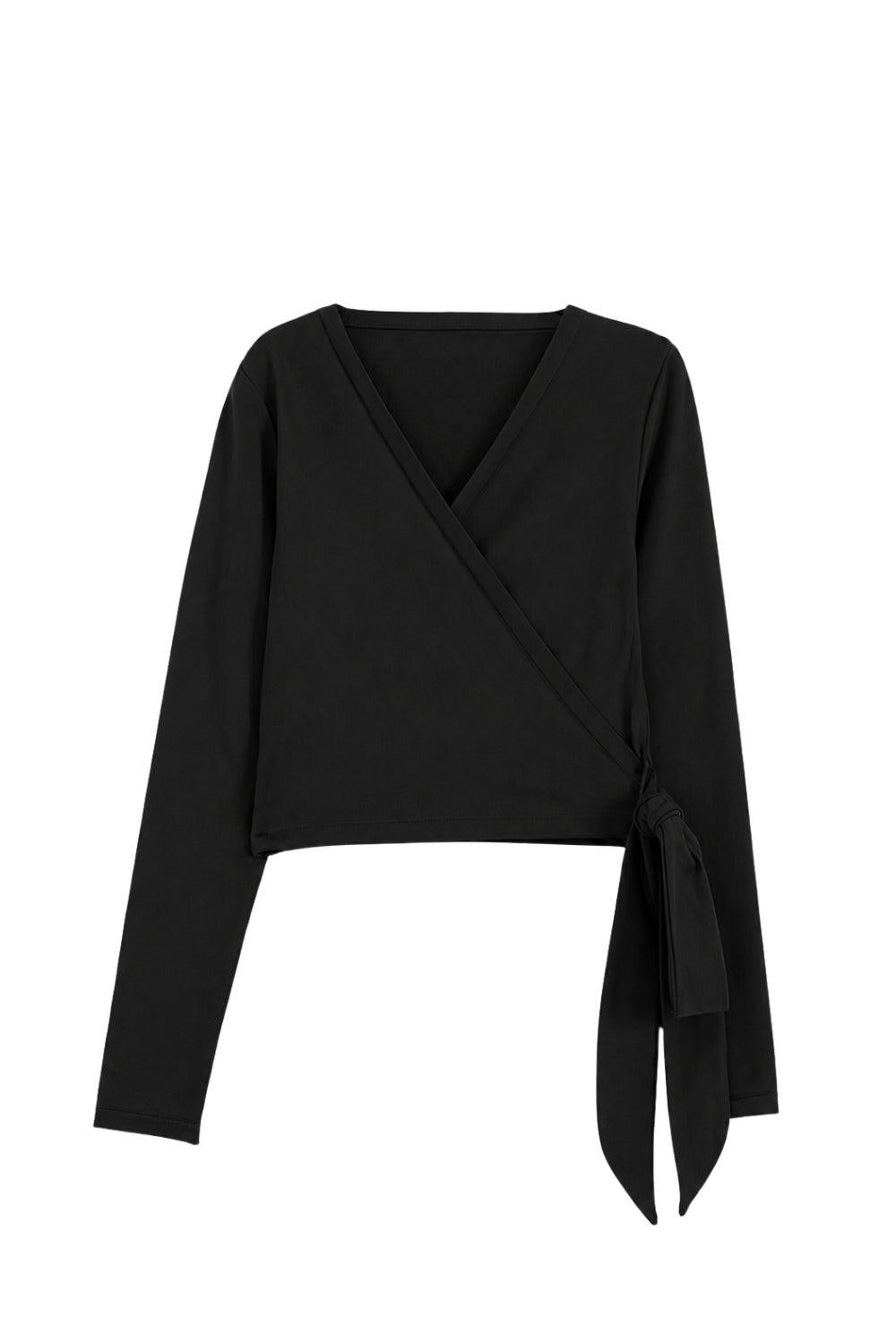 Shape Seamless Wrap Long Sleeve Black