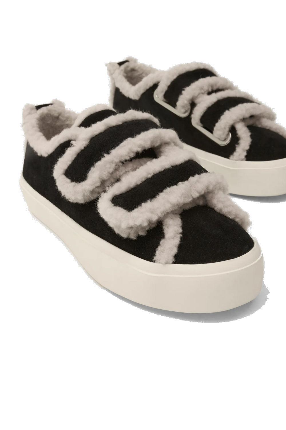 Shearling Low Velcro Black