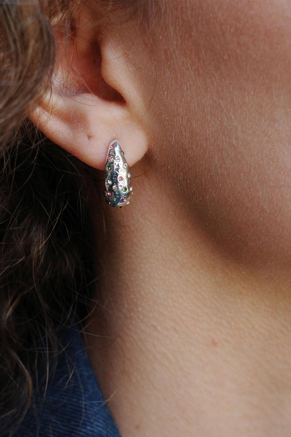 Shimmer hoops Silver