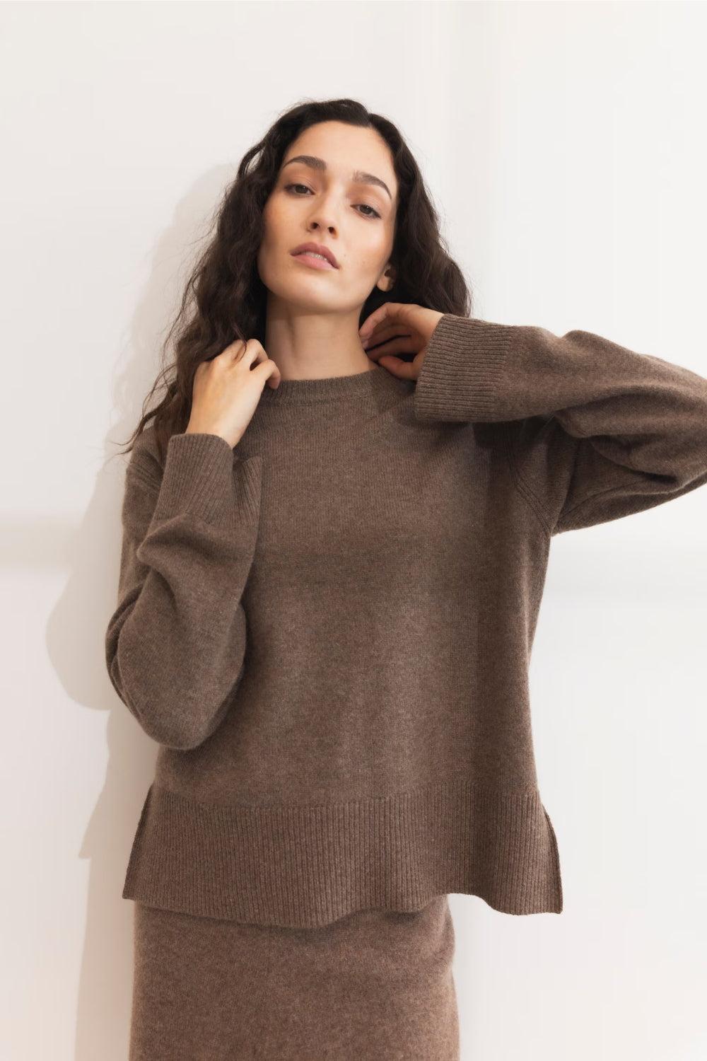 Shirley Knit Dark Taupe Melange