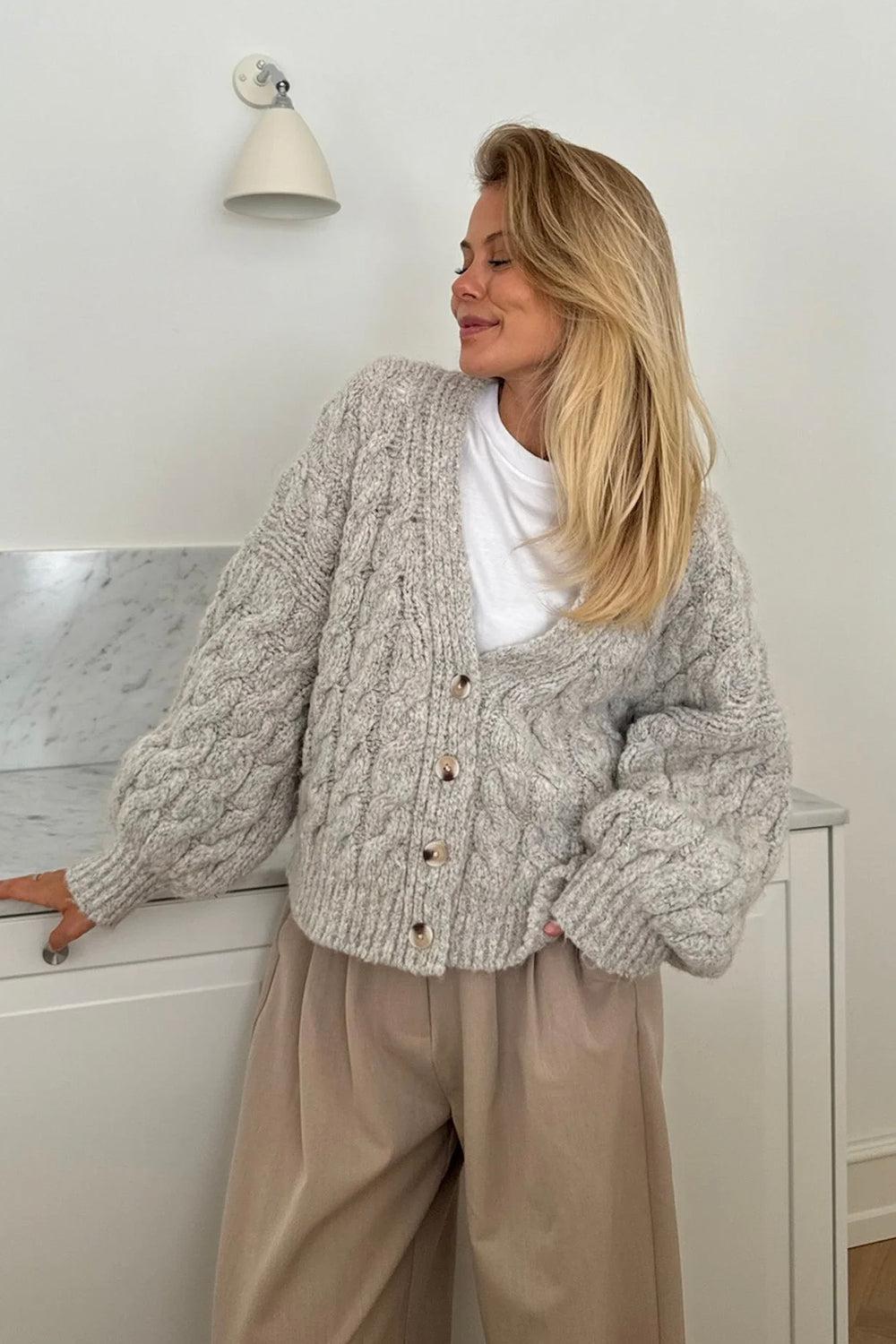 SiggaIC Cardigan Light Greige