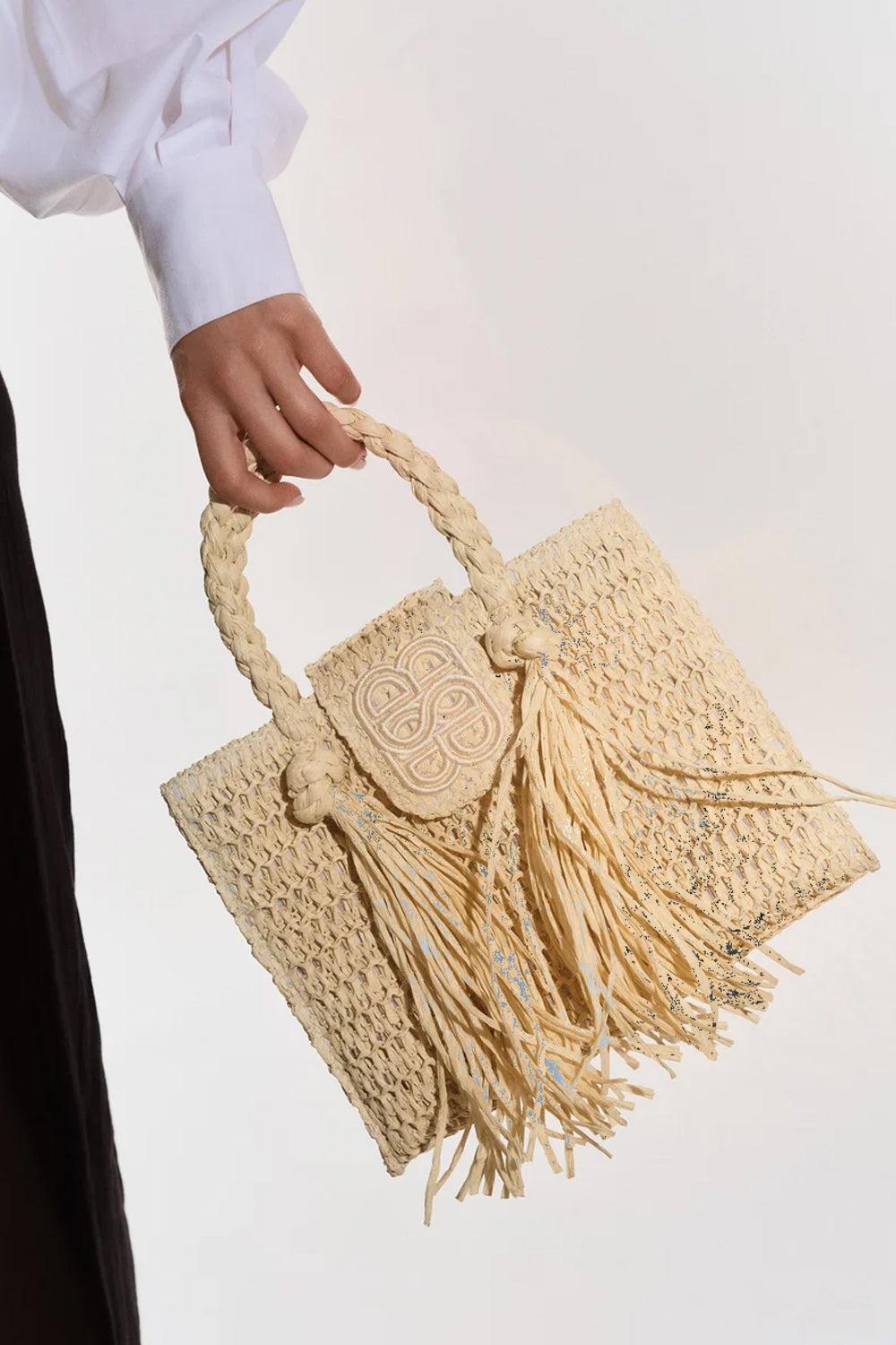 Sigrid Straw Bag Beige