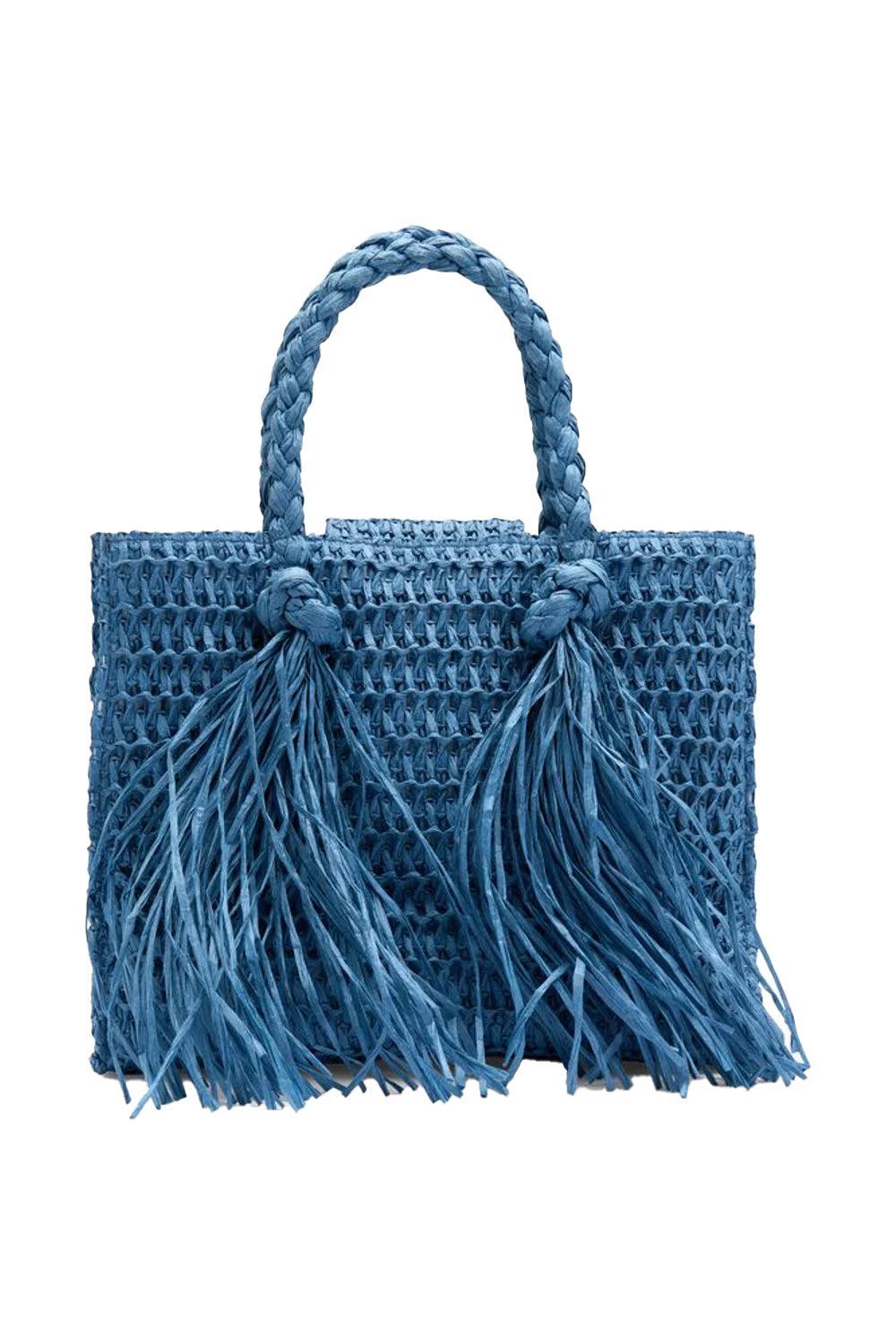 Sigrid Straw Bag Blue