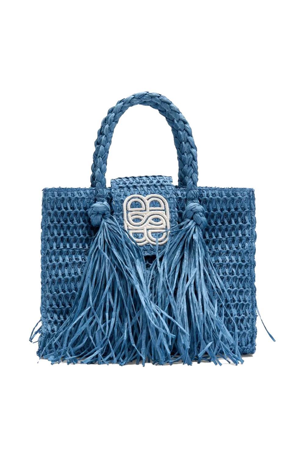 Sigrid Straw Bag Blue