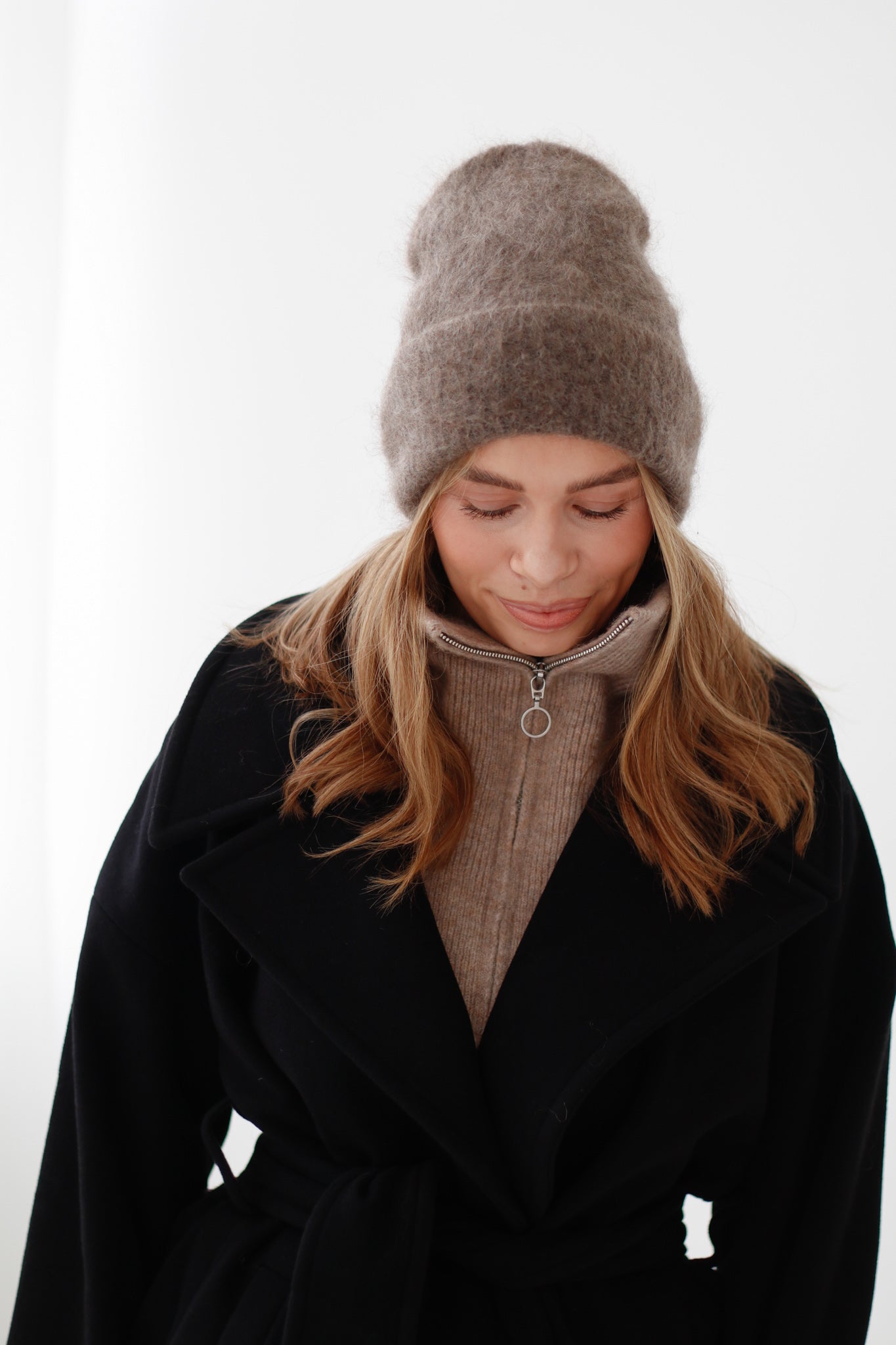 Silje Chunky Hat Brown