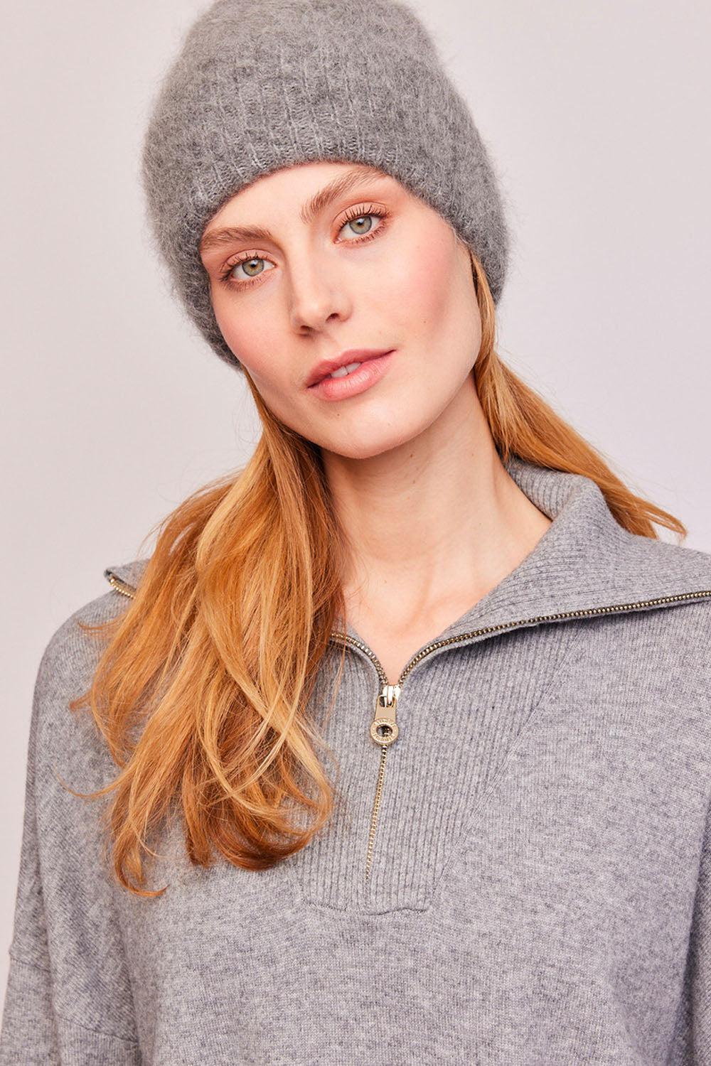 Silje Chunky Hat Grey Melange