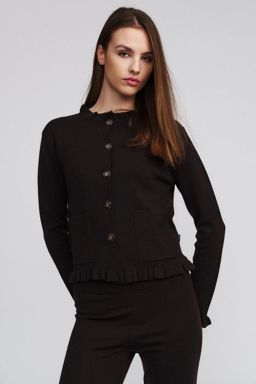 Silje Merino Jacket Dark Brown