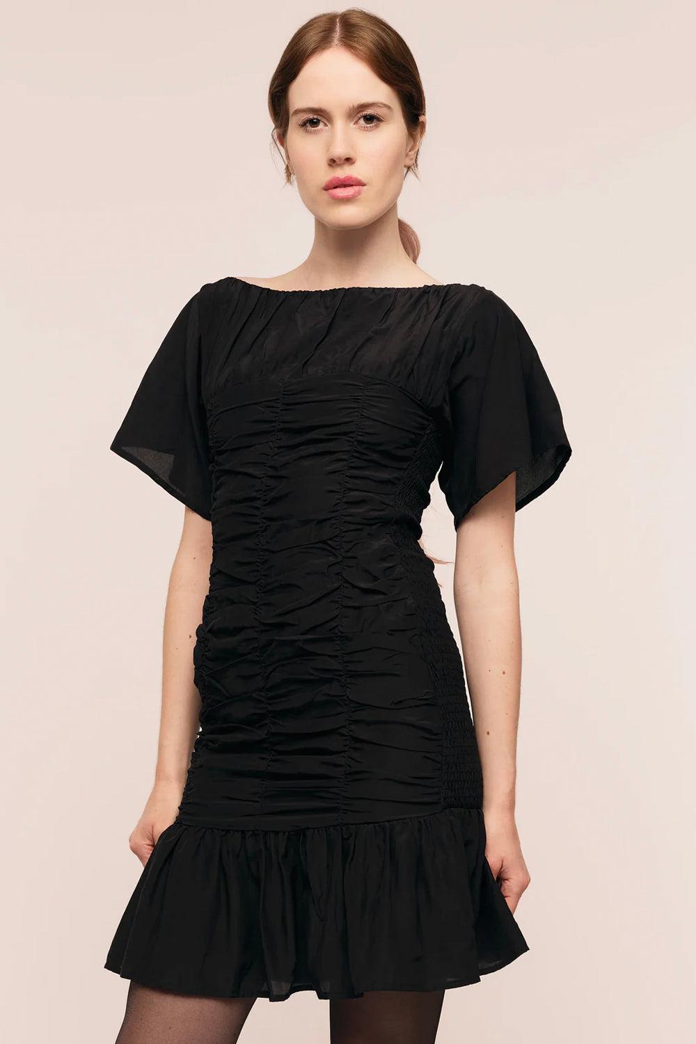 Silkey Mini Dress Black