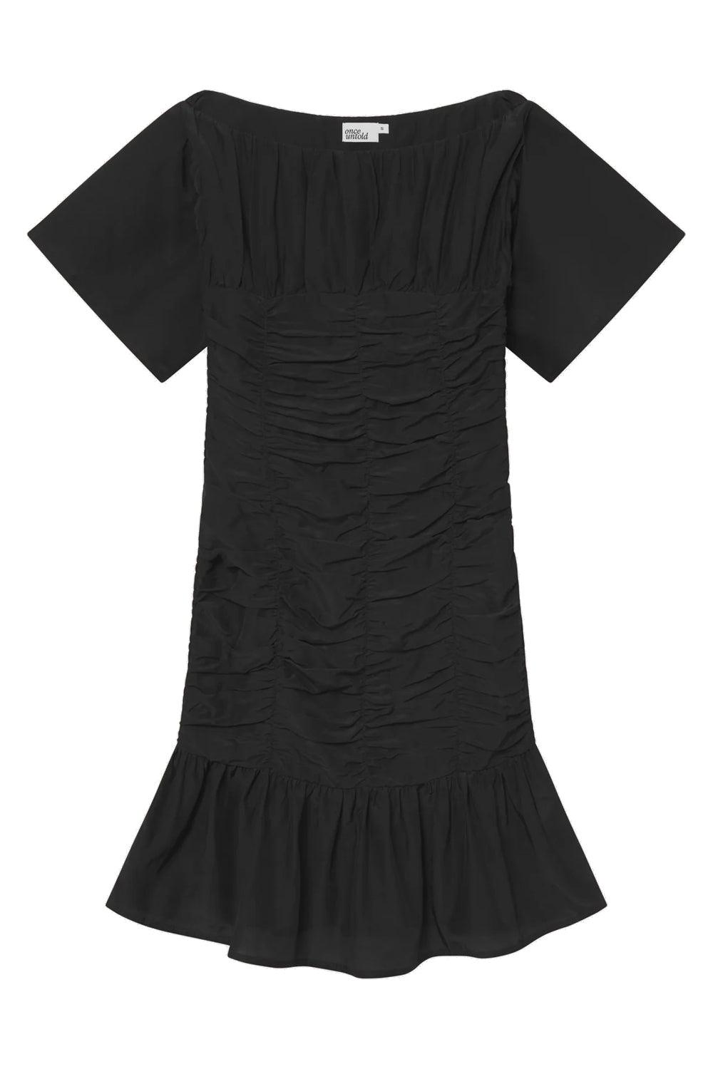 Silkey Mini Dress Black