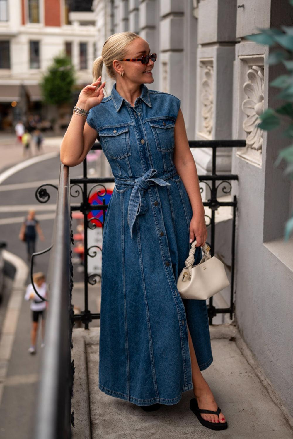 Sinan Denim Dress Dk Blue Wash