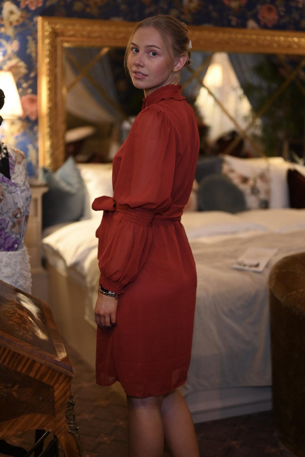 Siri short Dress Bourgund