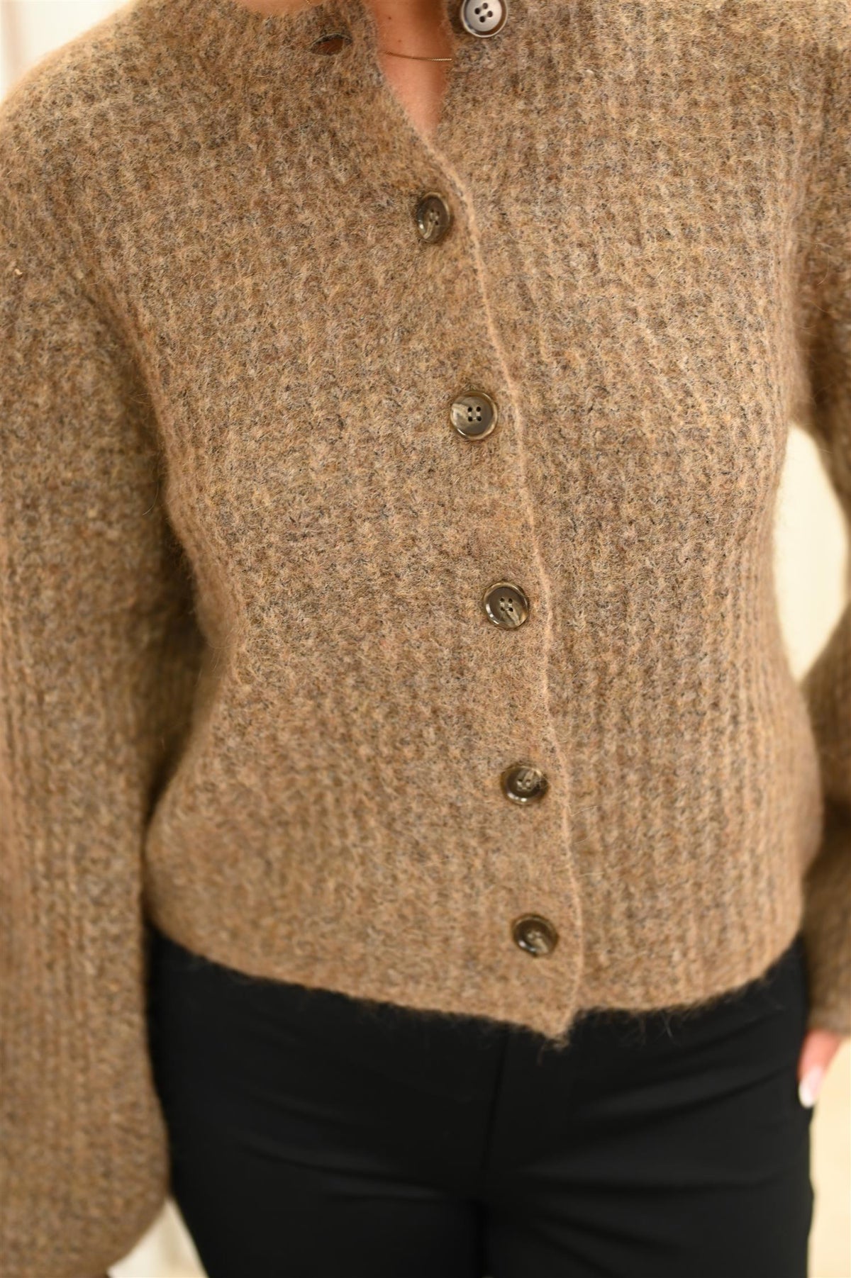 Sofia Mohair Cardigan Chocolate