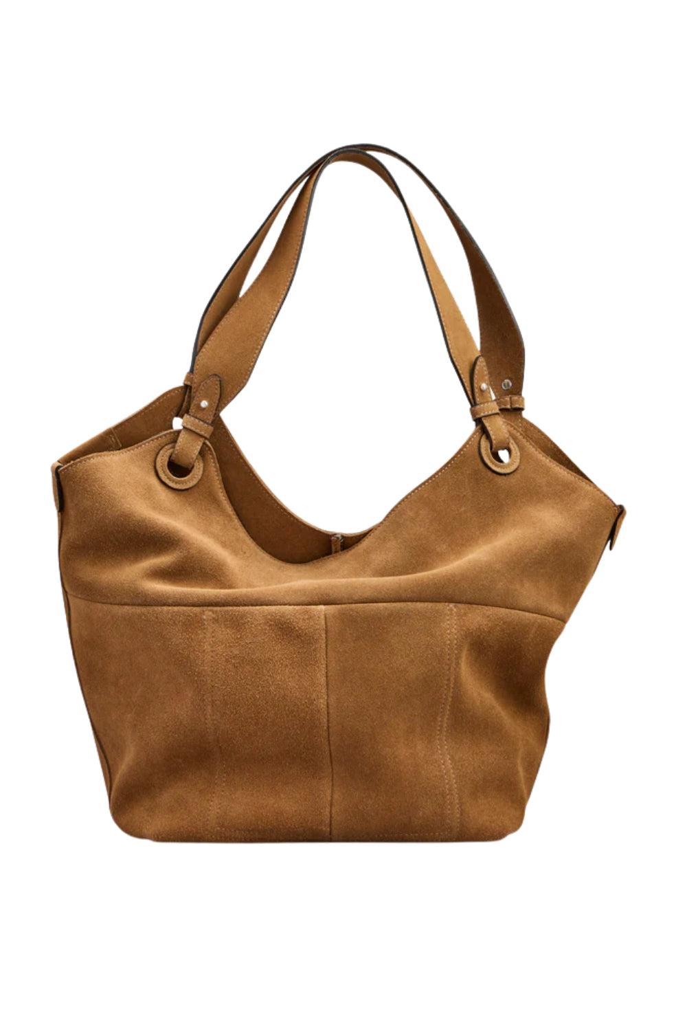 Soho Suede Shoulder Bag Camel suede