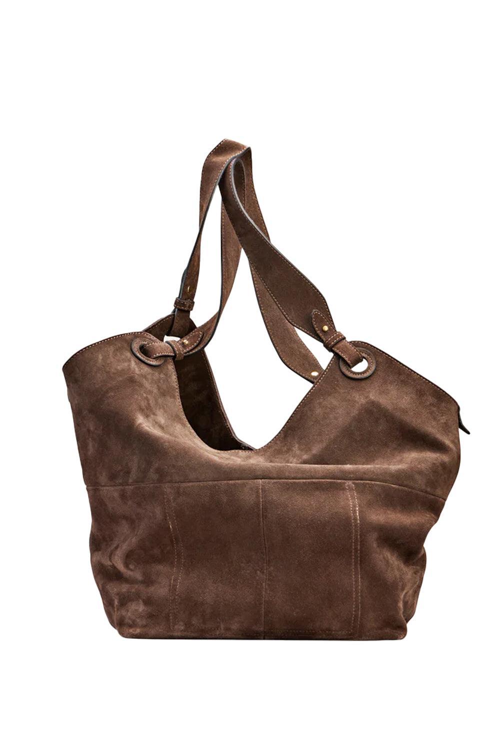 Soho Umber Suede Shoulder Bag