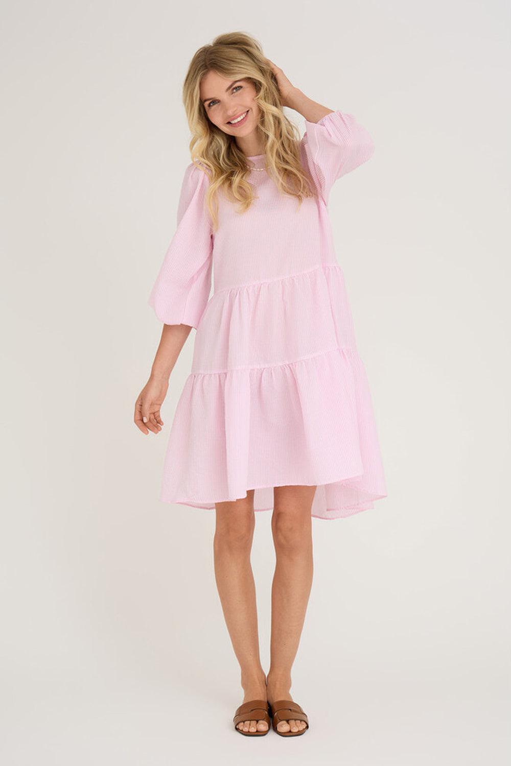 Sonja Dress Pink/White