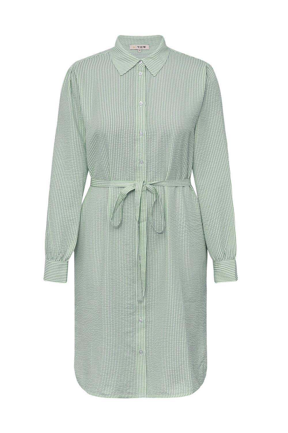 Sonja Shirt Dress White/Green