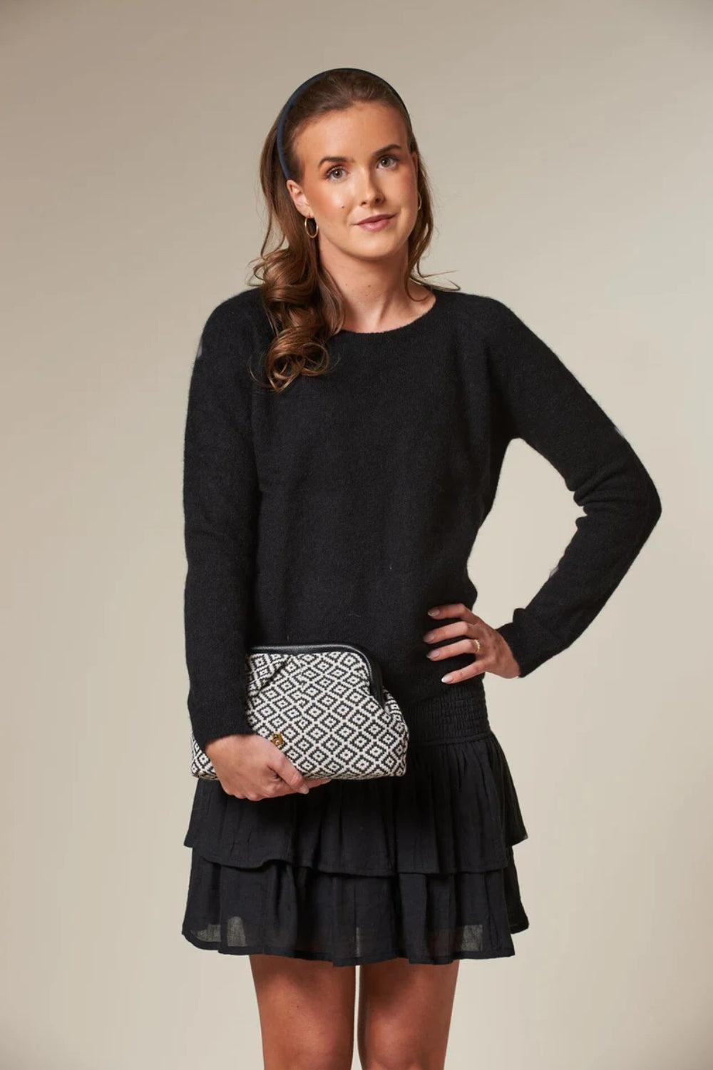 Sorrento skirt Crinkled Black