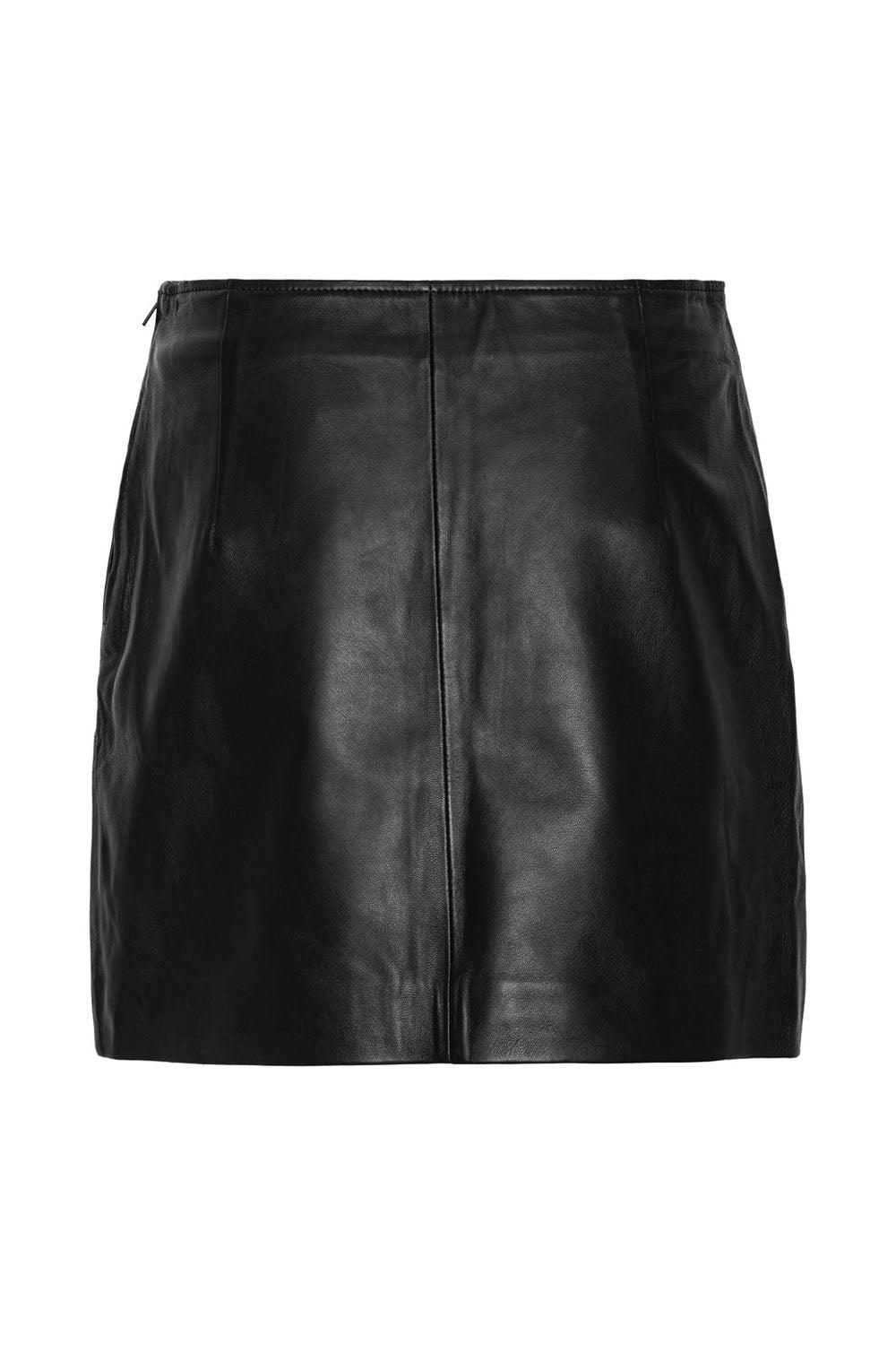 Stephanie Leather skirt Black