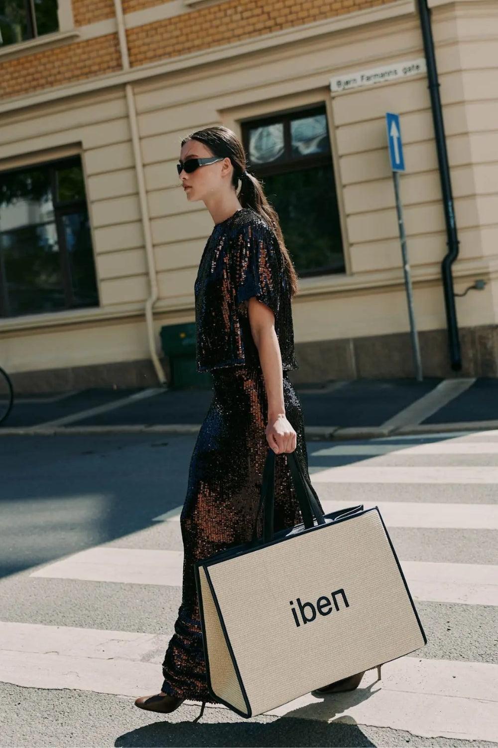 Straw bag Sunlit Straw Large