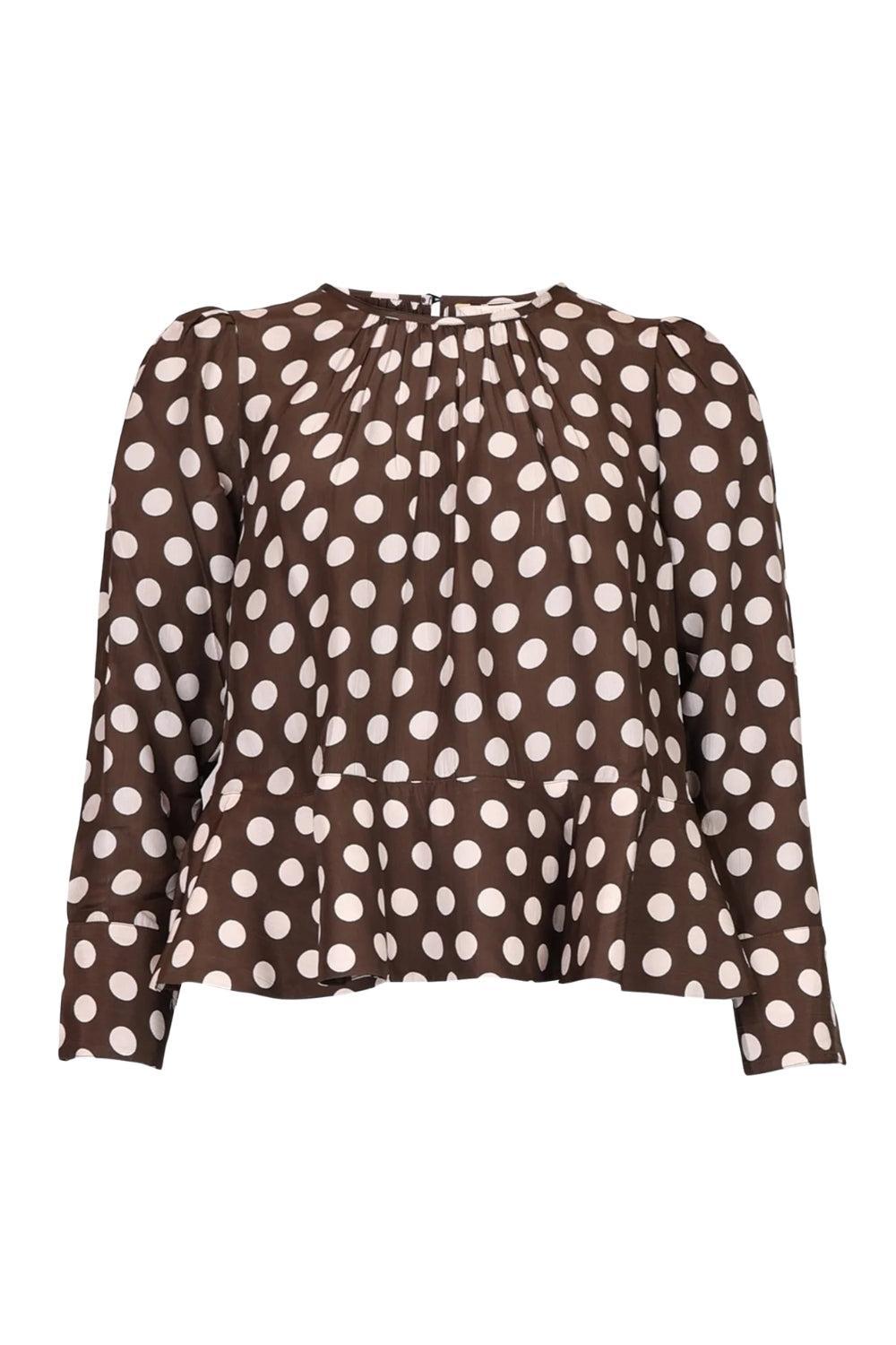 Striped Organza Top Dots