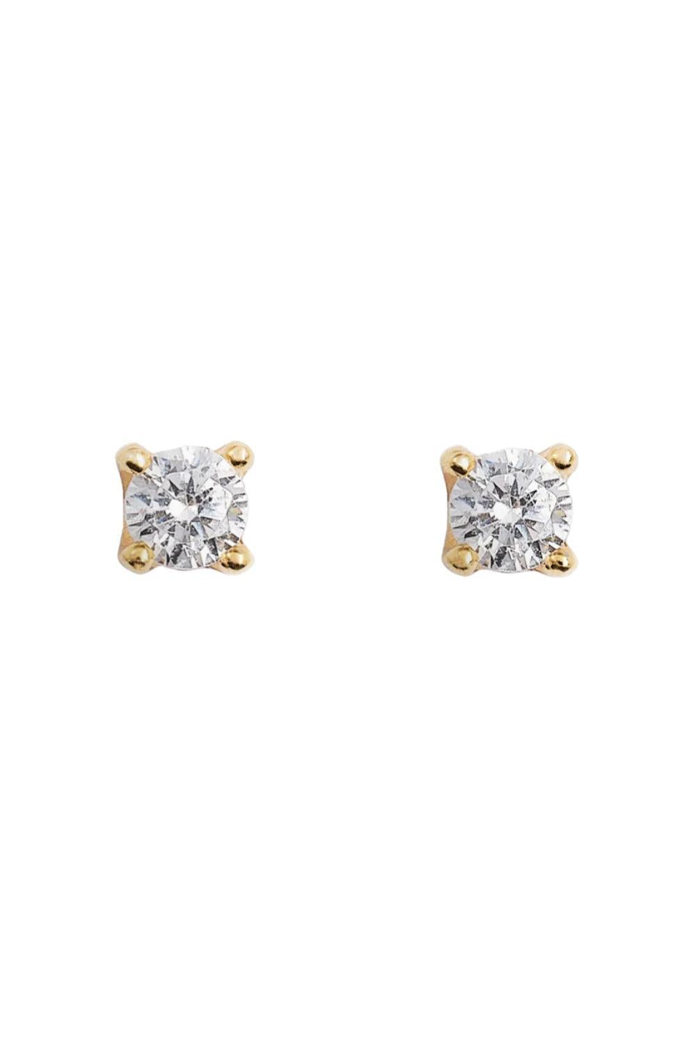 Stud Earrings Gold 6mm