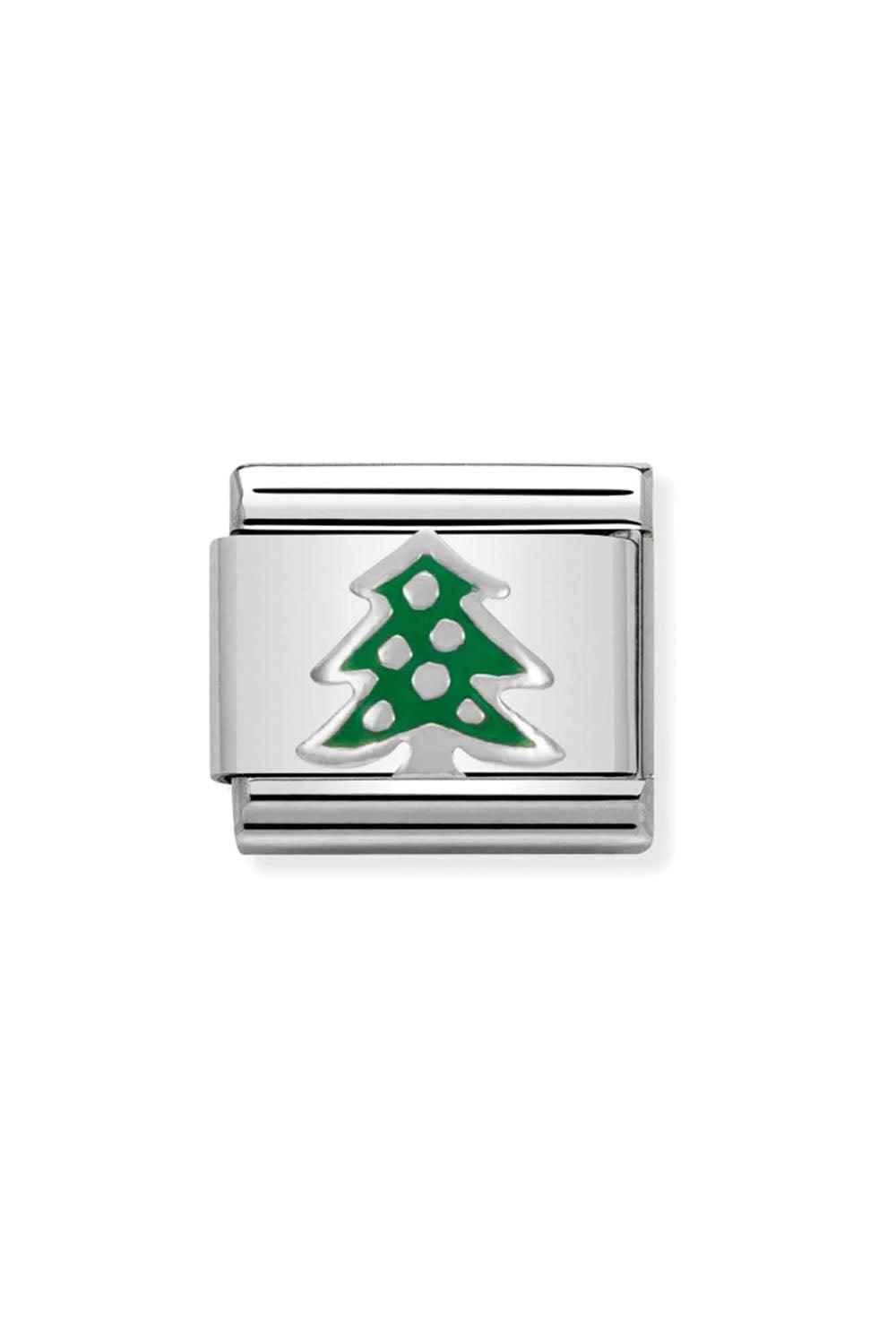 Symbol 925 sterling Silver and Enamel Christmas tree