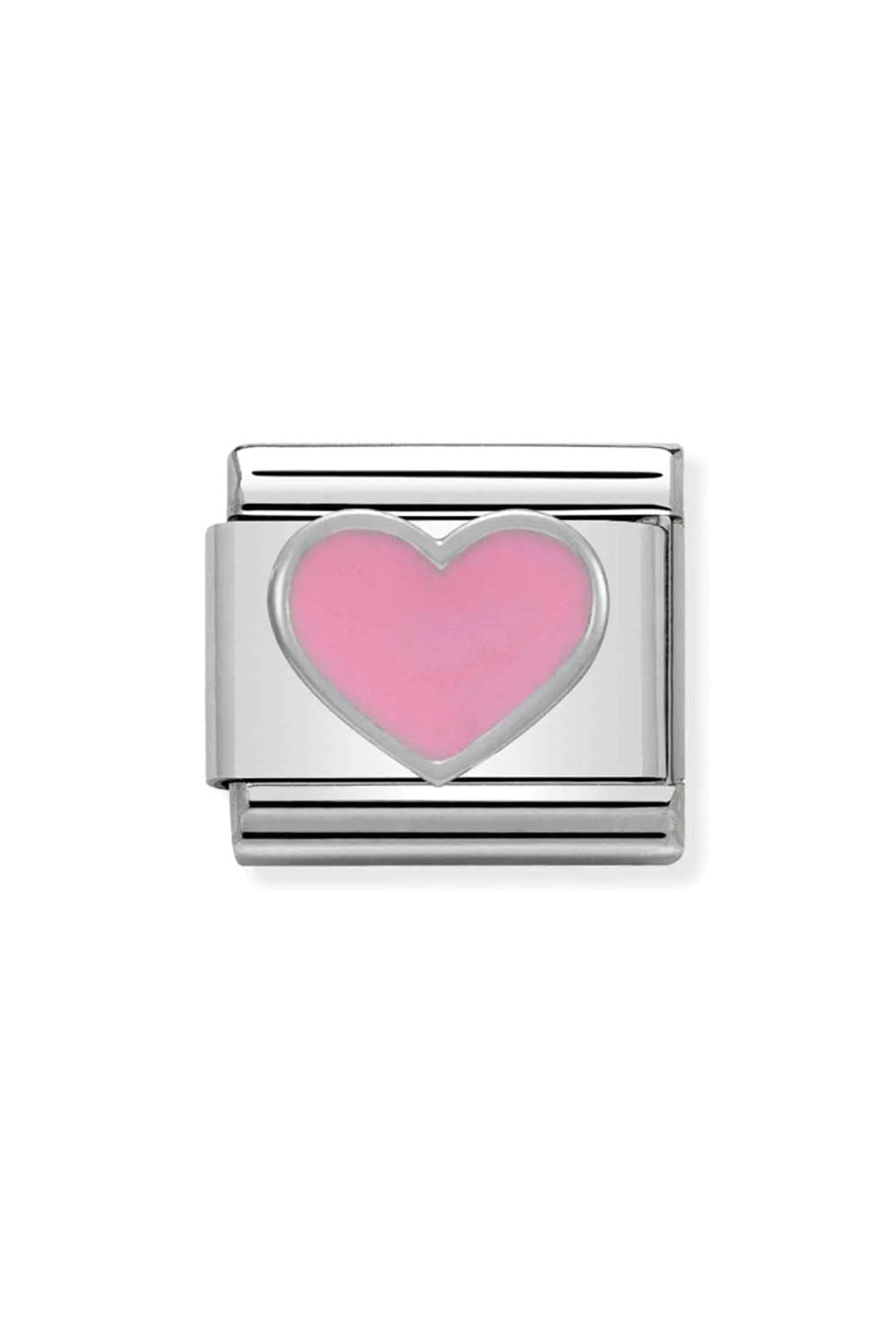 Symbol 925 sterling Silver and Enamel Pink Heart