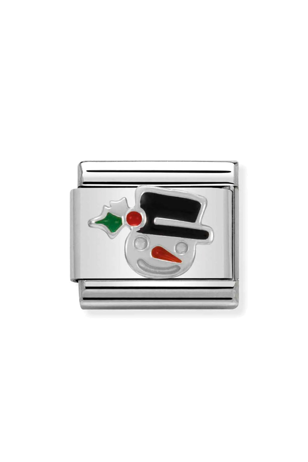 Symbol 925 sterling Silver and Enamel Snowman