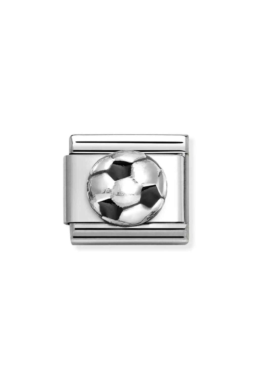Symbol 925 sterling Silver and Enamel Soccer Ball