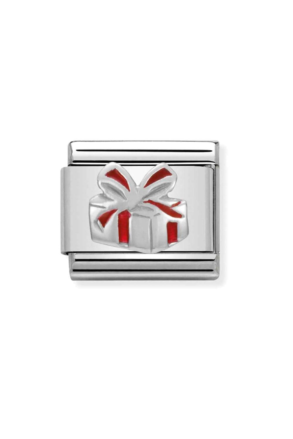 Symbol 925 sterling Silver and Enamel red gift box