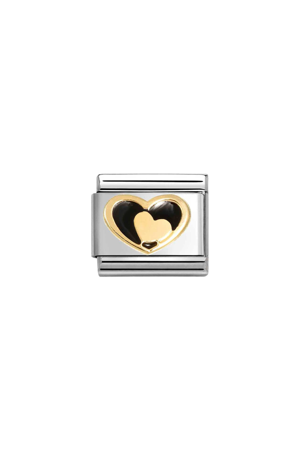 Symbols 18K Gold Heart in Heart Black