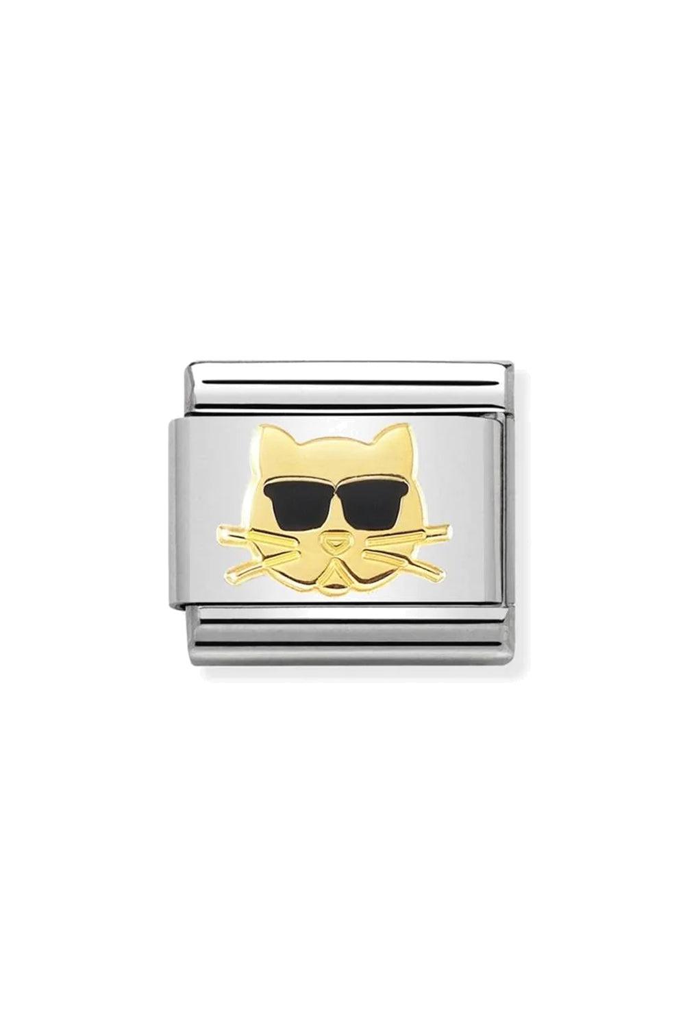 Symbols 18k Gold Cat with Glasses