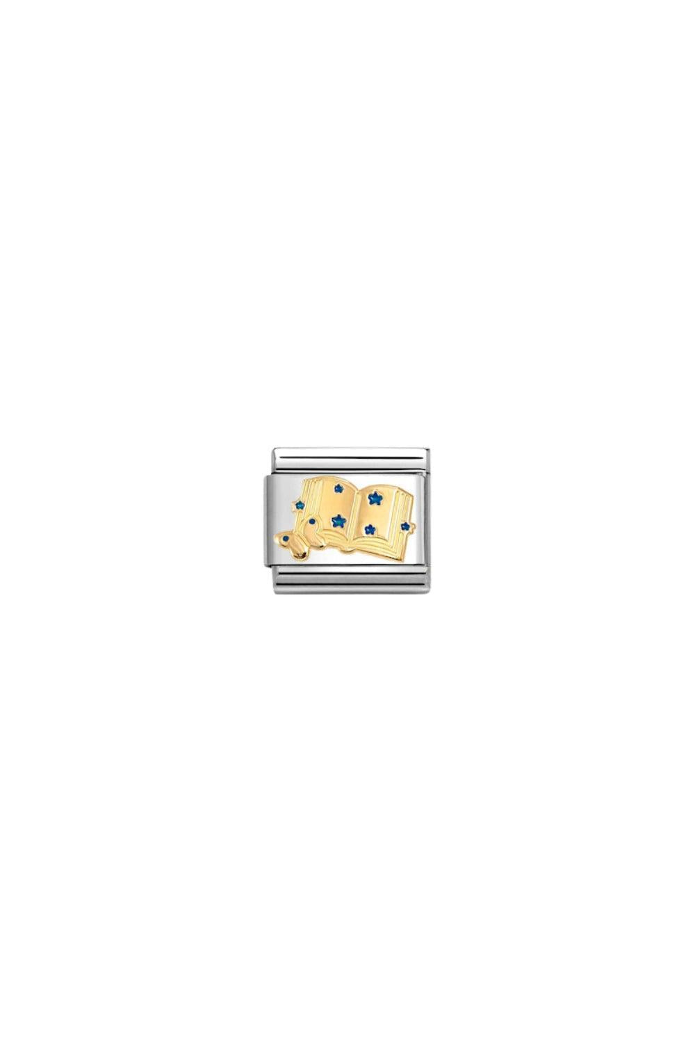 Symbols 18k Gold & Enamel Blue Book