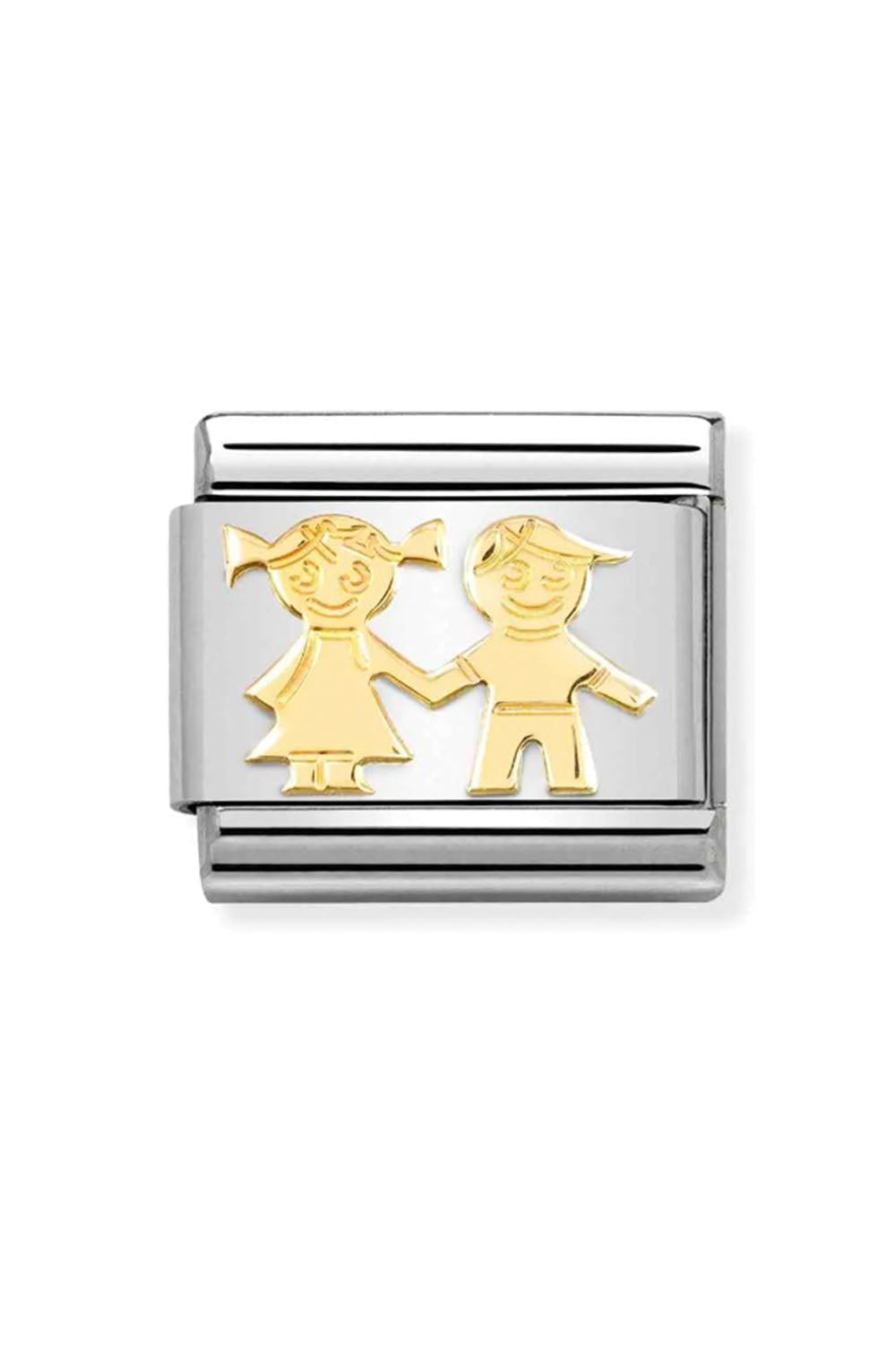 Symbols 18k Gold Sister and Brother
