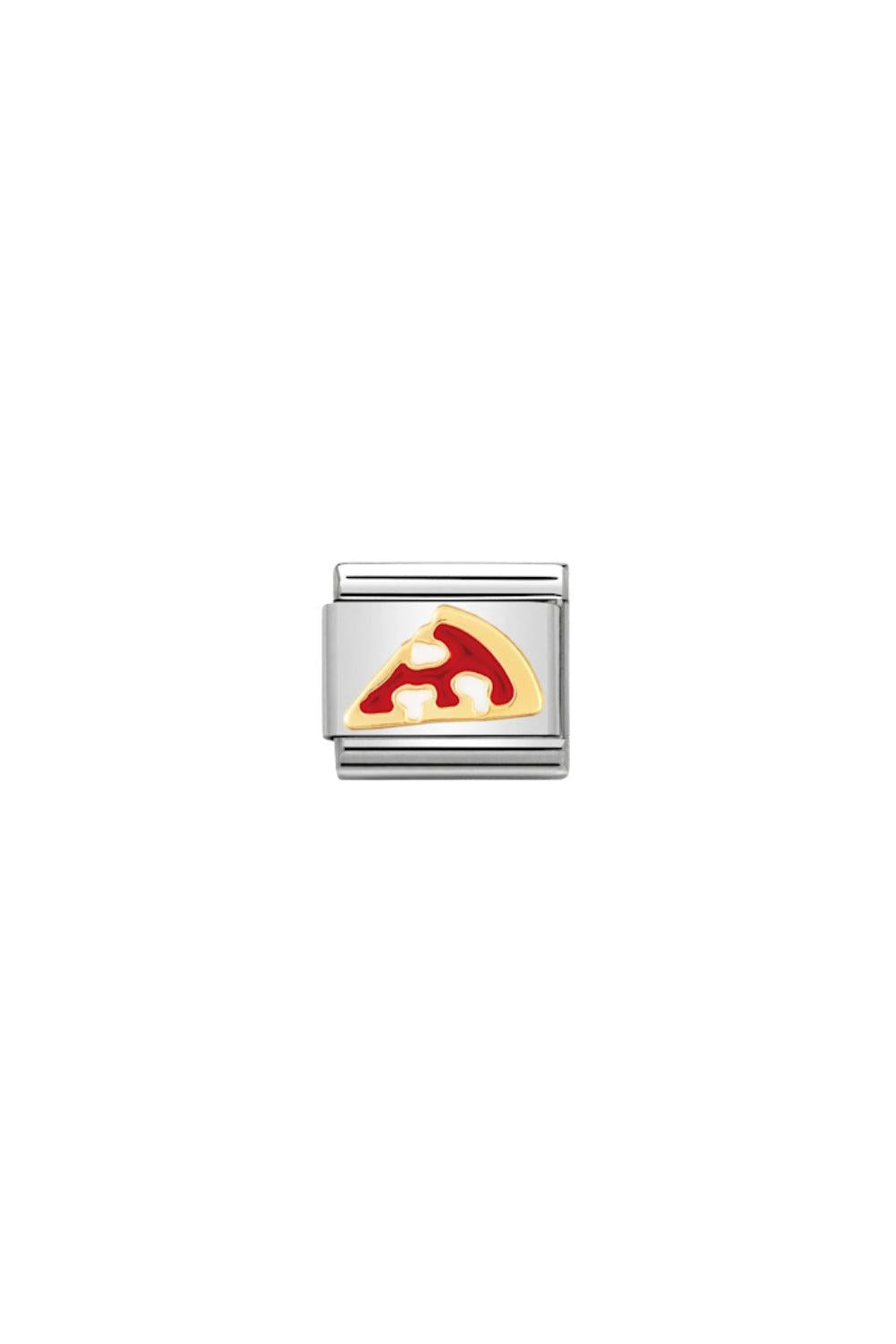 Symbols 18k Gold & enamel Gold Slice Of Pizza