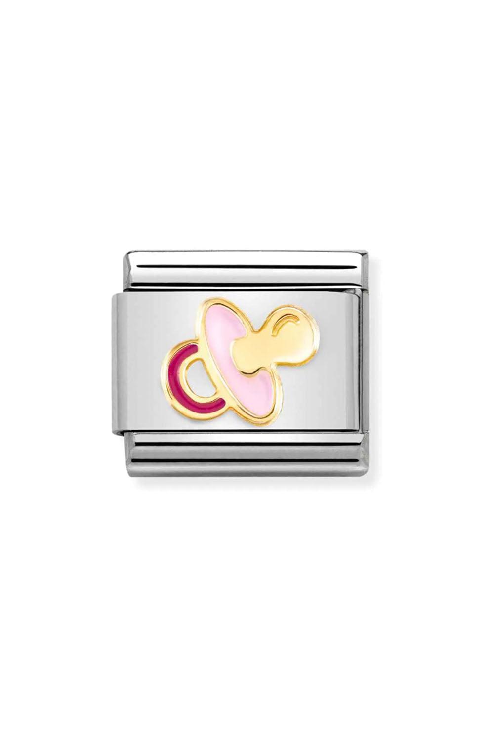 Symbols 18k Gold & enamel Pink pacifier