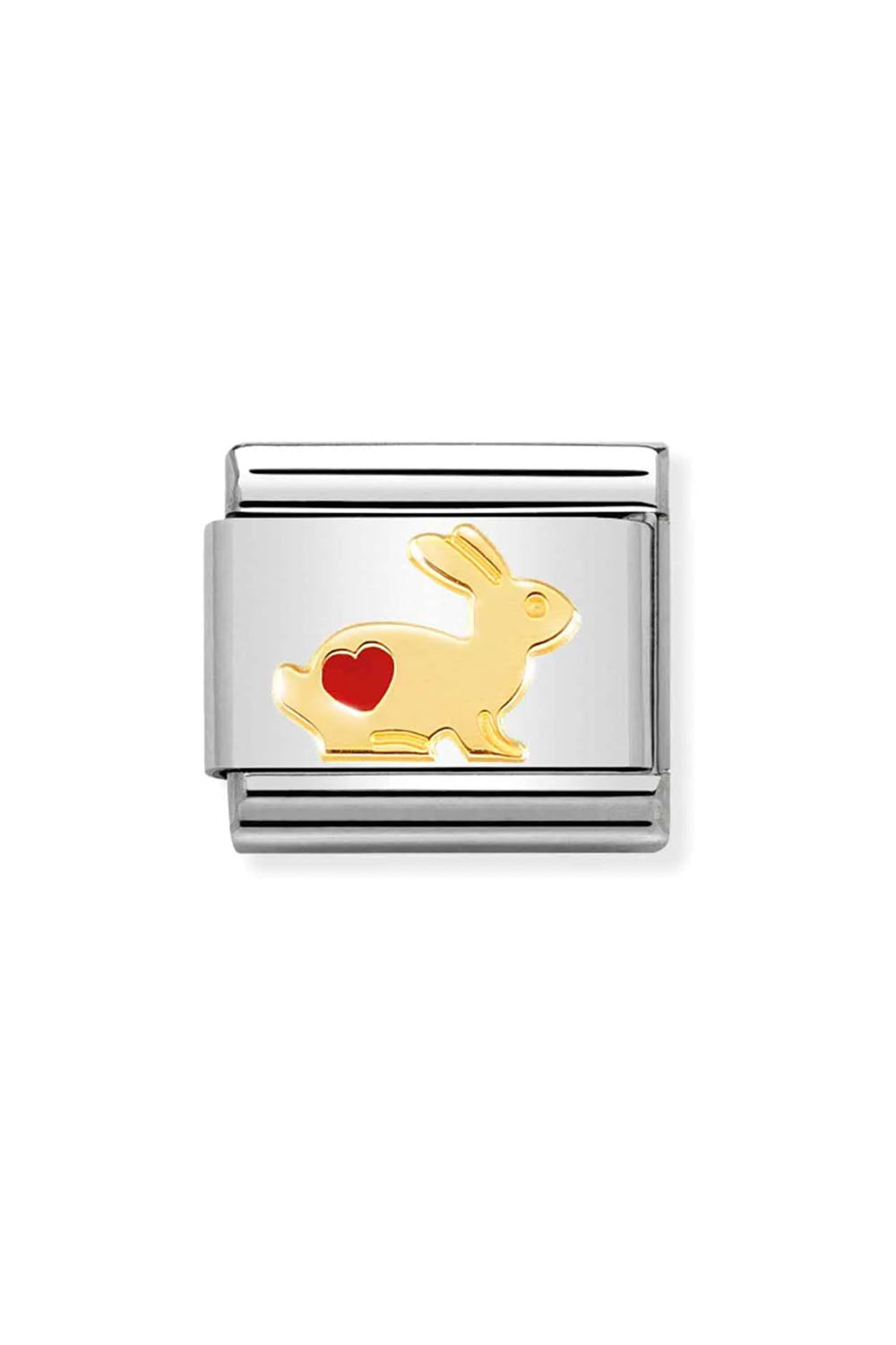 Symbols 18k Gold & enamel Rabbit with heart