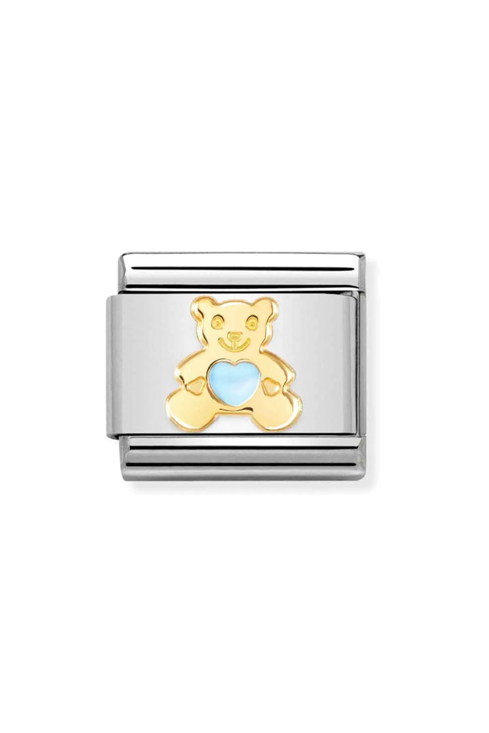 Symbols 18k Gold & enamel blue bear