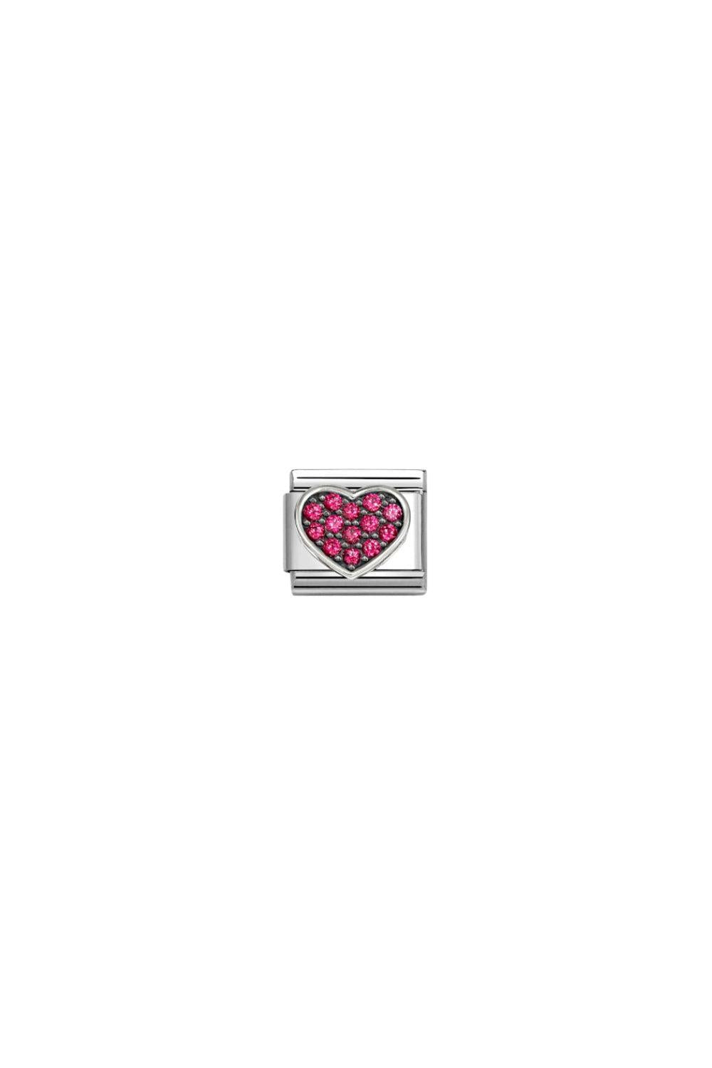 Symbols 925 Sterling Silver & CZ Rich Red Heart