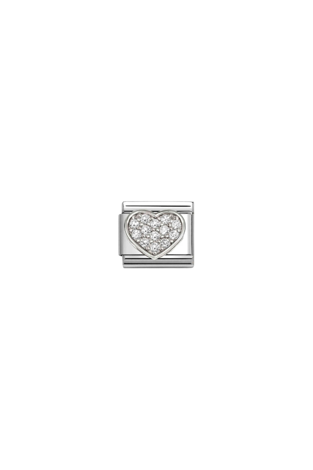Symbols 925 Sterling Silver & CZ Rich White Heart