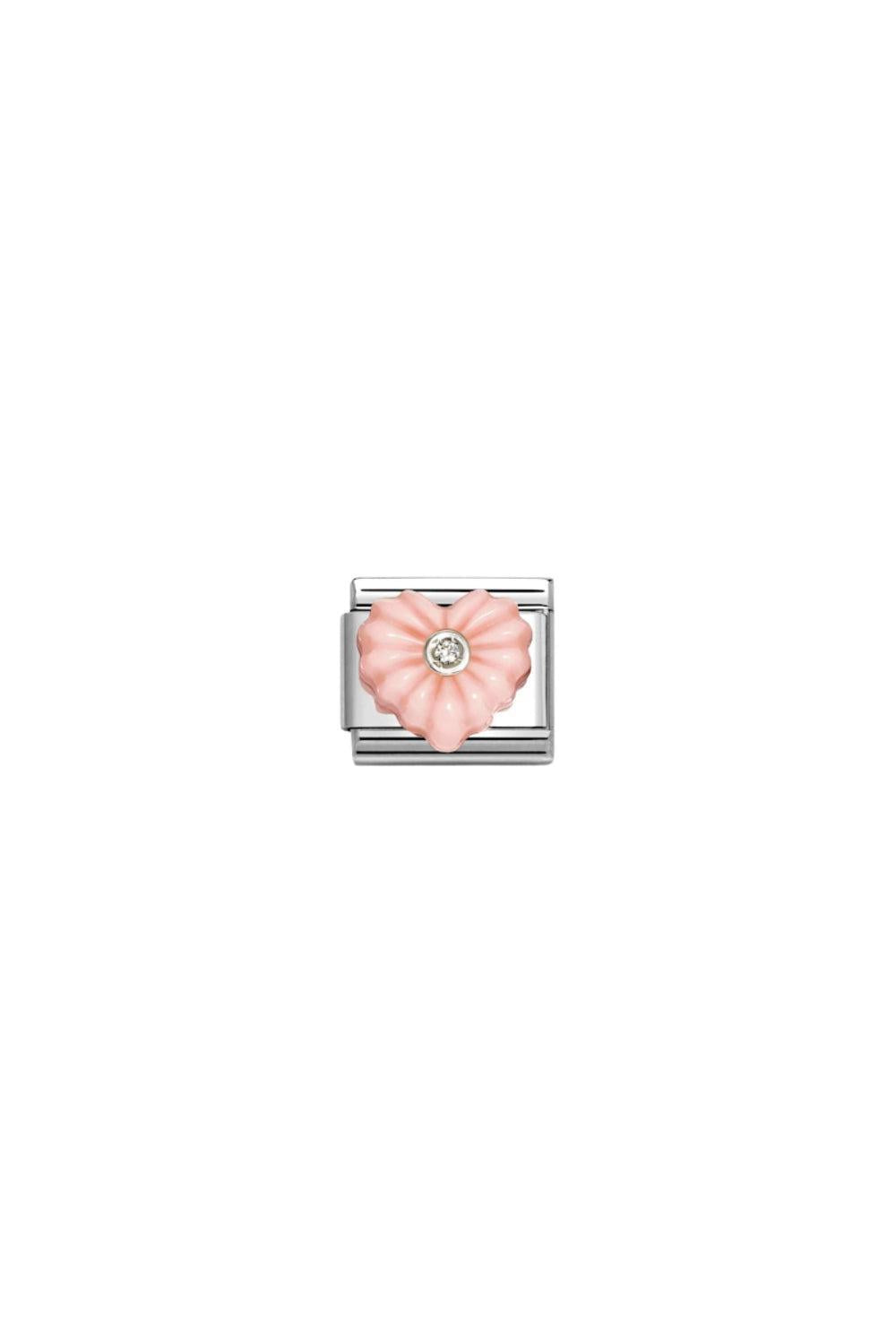 Symbols 925 Sterling Silver Pink Resin Heart