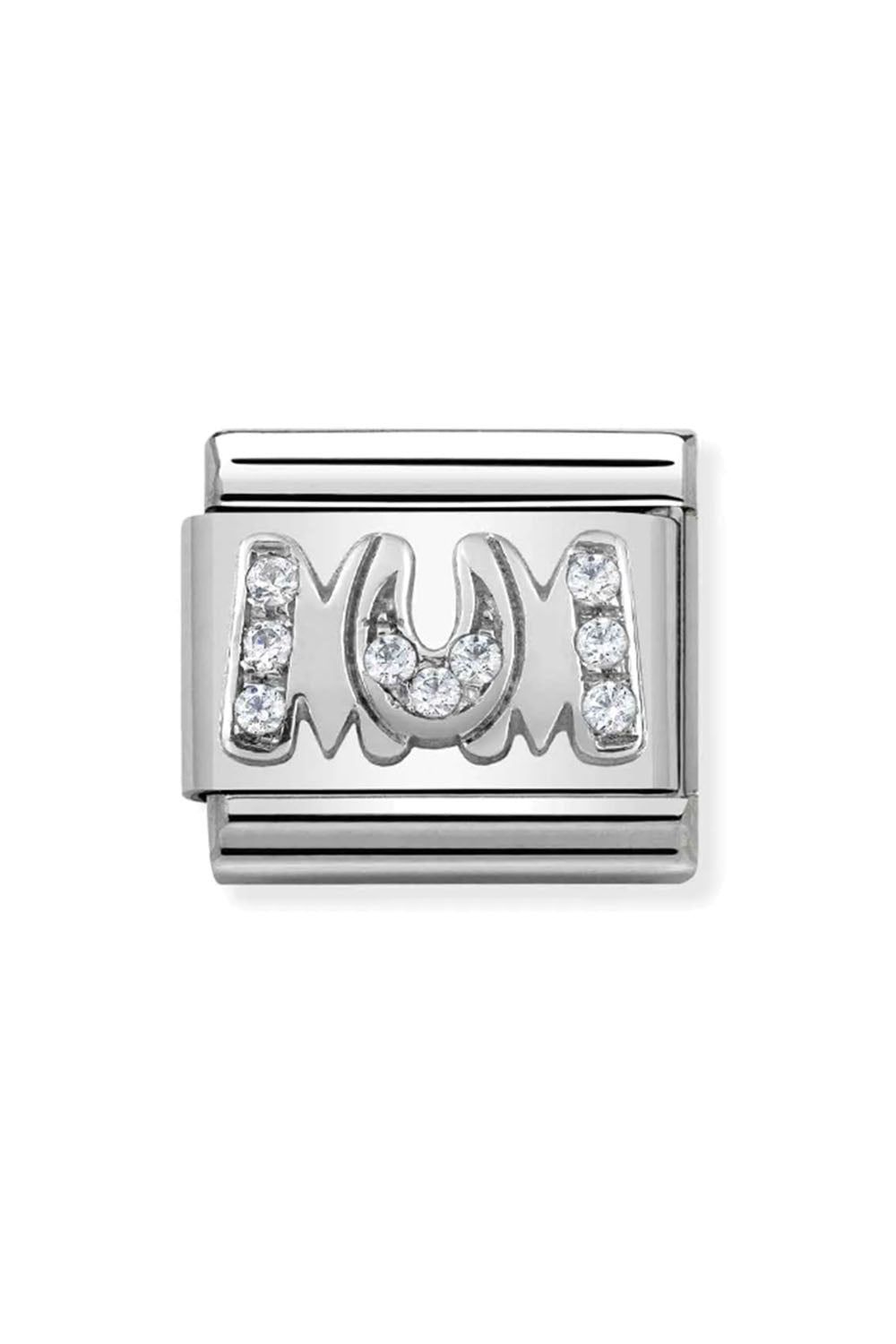 Symbols 925 Sterling Silver and CZ MUM