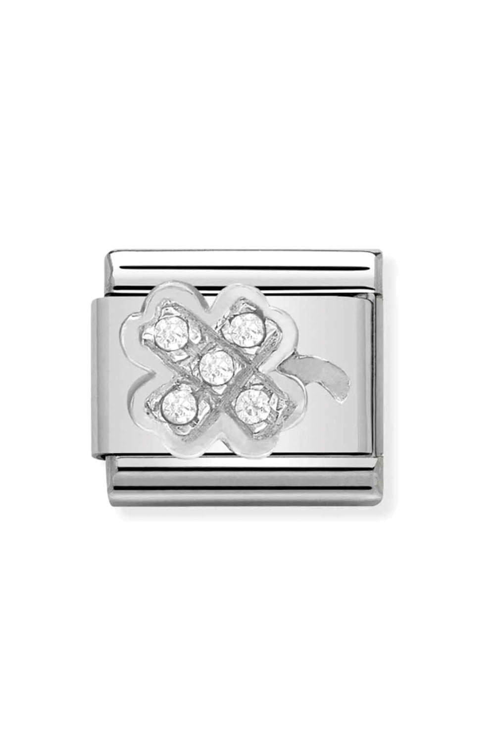 Symbols 925 Sterling Silver with CZ Clover