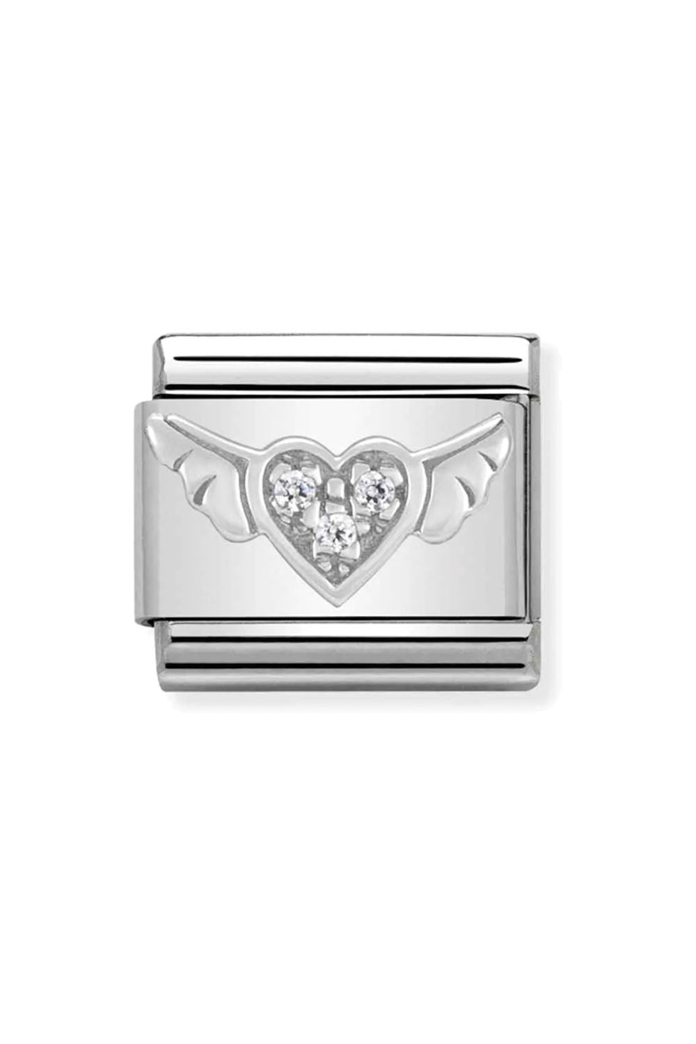 Symbols 925 Sterling Silver with CZ Flying heart