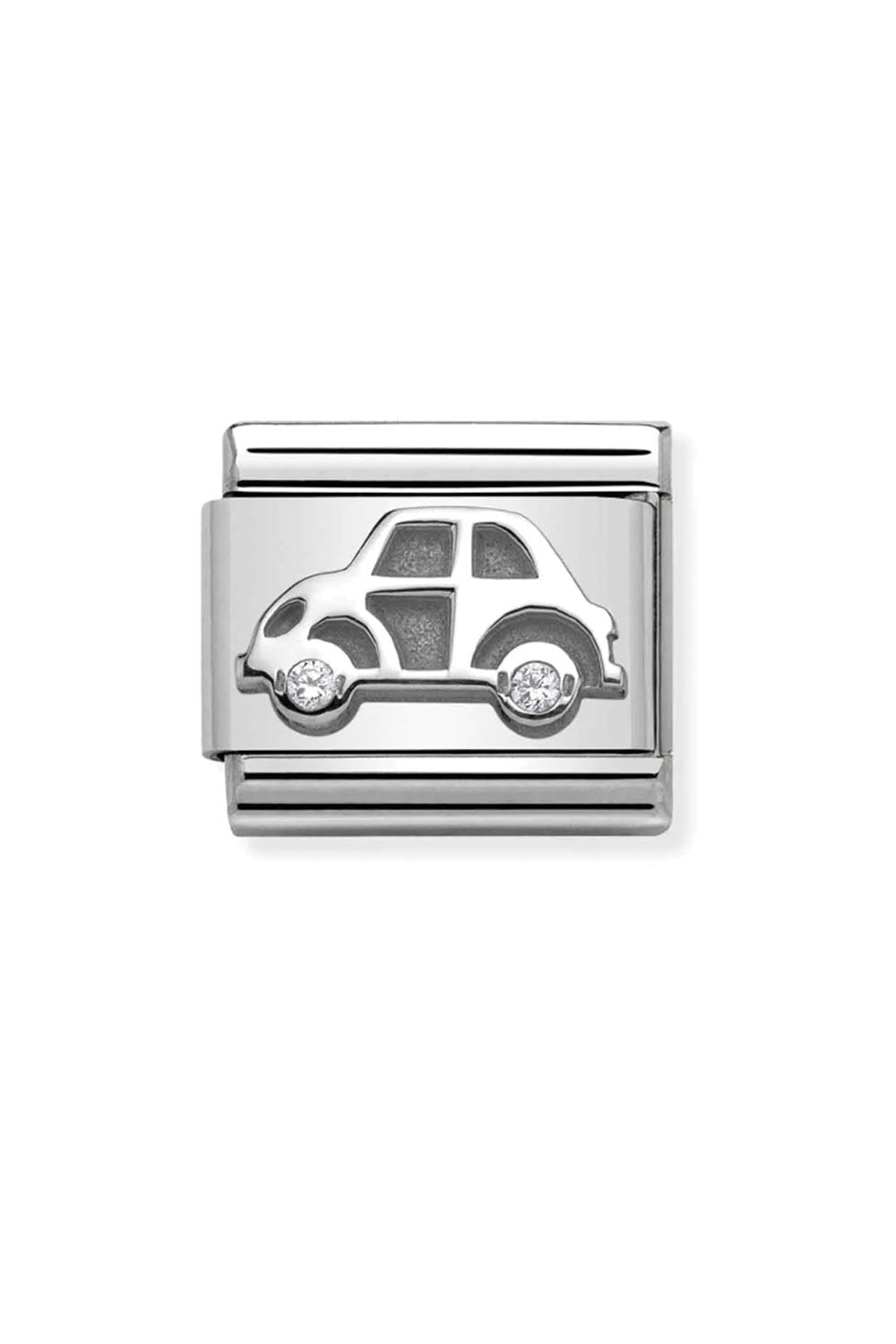Symbols 925 Sterling Silver with enamel and CZ Car