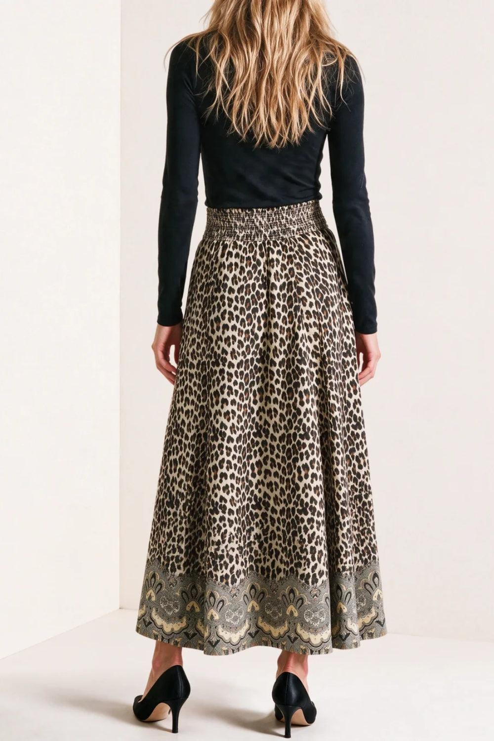 Taffeta Maxi Skirt Wild Paisley