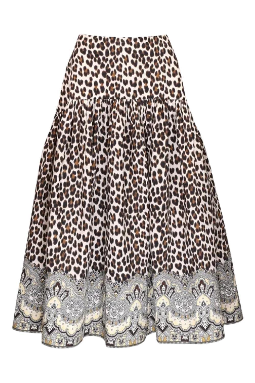 Taffeta Maxi Skirt Wild Paisley