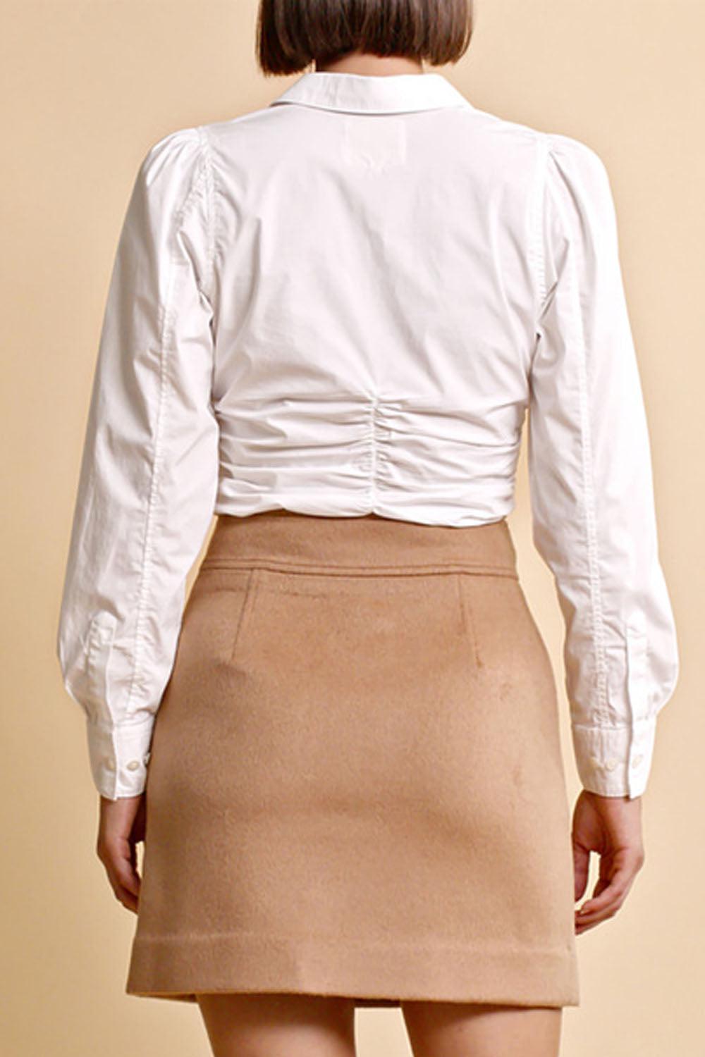 Tailored Mini Skirt Camel