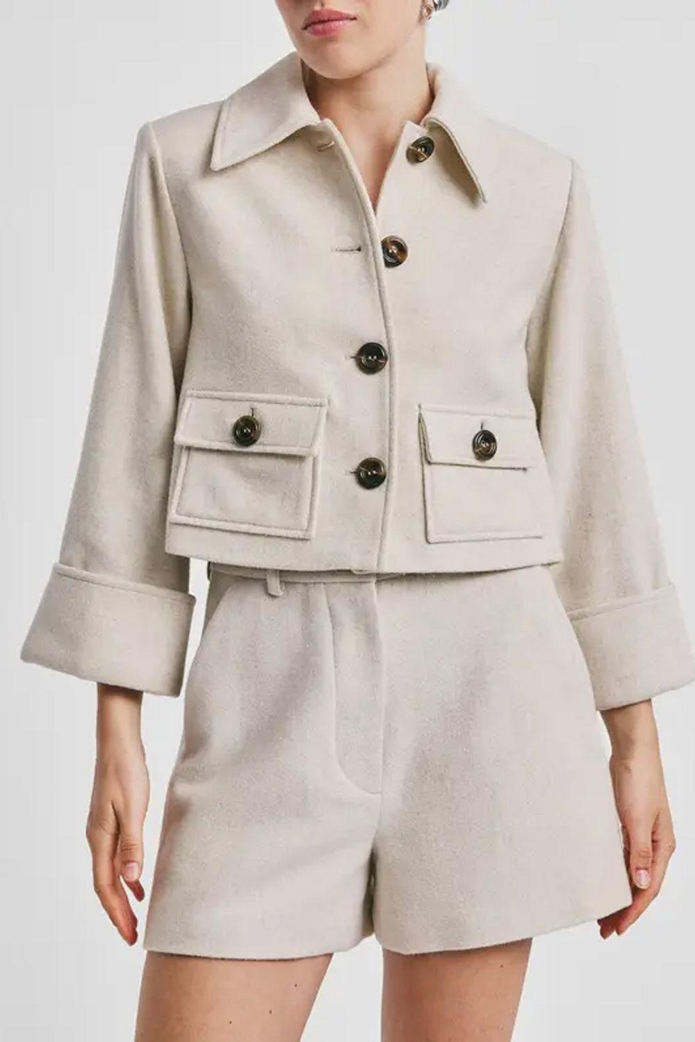 Tailored Structured Jacket Vintage White